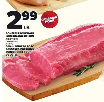 Independent City Market BONELESS PORK HALF LOIN RIB AND SIRLOIN PORTION offer