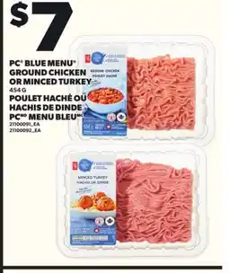 Independent City Market PC BLUE MENU GROUND CHICKEN OR MINCED TURKEY, 454 G offer