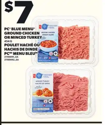 Independent City Market PC BLUE MENU GROUND CHICKEN OR MINCED TURKEY, 454 G offer