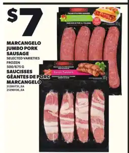 Independent City Market MARCANGELO JUMBO PORK SAUSAGE, 500/675 G offer