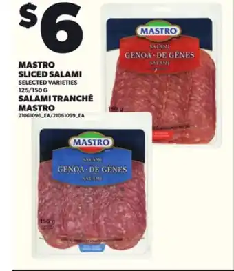 Independent City Market SALAMI TRANCHÉ MASTRO, 125/150 G offer