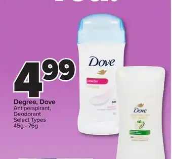 PharmaChoice Degree, Dove Antiperspirant, Deodorant offer