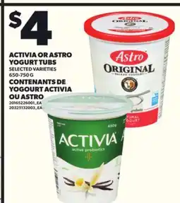 Independent City Market CONTENANTS DE YOGOURT ACTIVIA OU ASTRO, 650-750 G offer