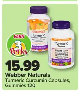 PharmaChoice Webber Naturals Turmeric Curcumin Capsules, Gummies offer