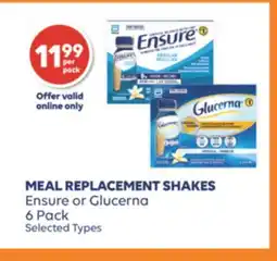 Wellwise by Shoppers Ensure or Glucerna MEAL REPLACEMENT SHAKES offer