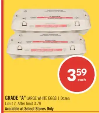 Shoppers Drug Mart GRADE A LARGE WHITE EGGS offer