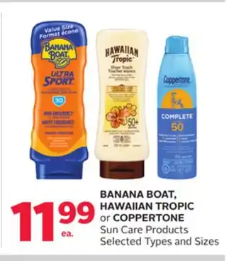 Rexall BANANA BOAT, HAWAIIAN TROPIC or COPPERTONE Sun Care Products offer