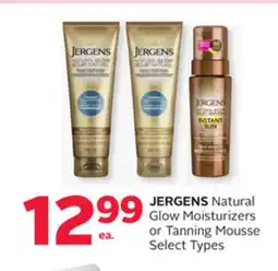 Rexall JERGENS Natural Glow Moisturizers or Tanning Mousse offer