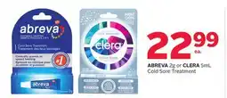 Rexall ABREVA 2g or CLERA 5mL Cold Sore Treatment offer