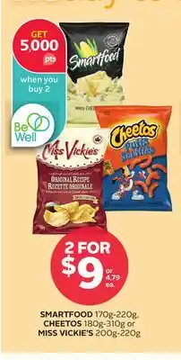 Rexall SMARTFOOD 170g-220g, CHEETOS 180g-310g or MISS VICKIE'S 200g-220g offer