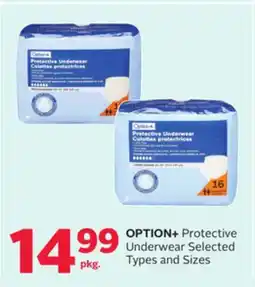 Rexall OPTION+ Protective Underwear offer