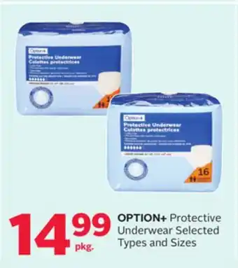 Rexall OPTION+ Protective Underwear offer