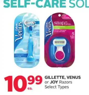 Rexall GILLETTE, VENUS or JOY Razors offer