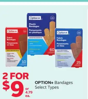 Rexall OPTION+ Bandages offer