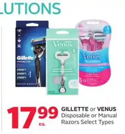 Rexall GILLETTE or VENUS Disposable or Manual Razors offer