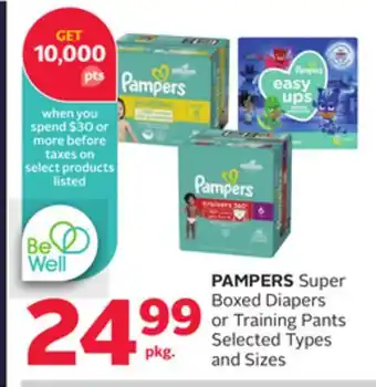 Rexall PAMPERS Super Boxed Diapers or Training Pants offer