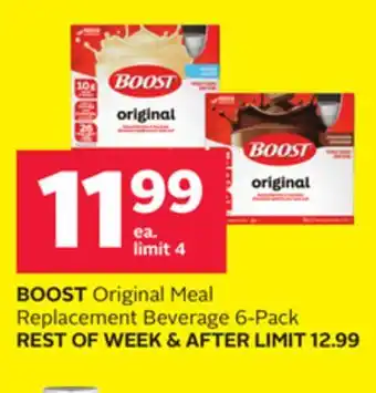 Rexall BOOST Original Meal Replacement Beverage 6-Pack offer