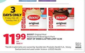 Rexall BOOST Original Meal Replacement Beverage offer