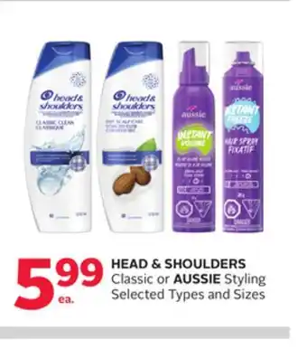 Rexall HEAD & SHOULDERS Classic or AUSSIE Styling offer