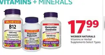 Rexall WEBBER NATURALS Vitamins or Herbal Supplements offer