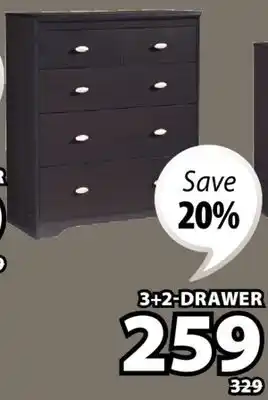 JYSK Dunbar Bedroom storage series 3 2 + 2-DRAWER offer