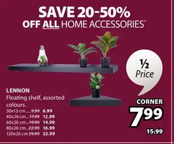 JYSK LENNON Floating shelf offer