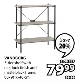 JYSK VANDBORG 3-tier shelf offer