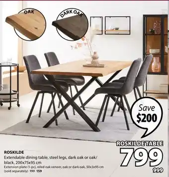 JYSK ROSKILDE Extendable dining table offer