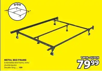 JYSK METAL BED FRAME Extendable bed frames, twin, double/queen offer