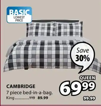 JYSK CAMBRIDGE 7 piece bed-in-a-bag offer