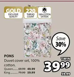 JYSK PONS Duvet cover set offer