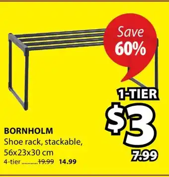 JYSK BORNHOLM Shoe rack, stackable offer