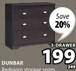 JYSK DUNBAR 3-DRAWER offer