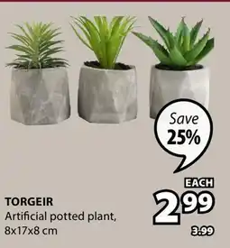 JYSK TORGEIR Artificial potted plant offer