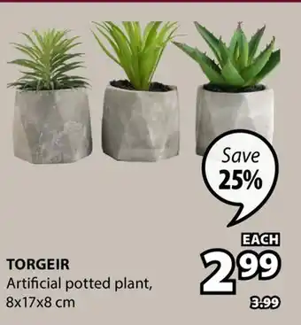 JYSK TORGEIR Artificial potted plant offer