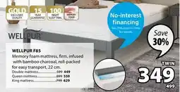 JYSK WELLPUR F85 Memory foam mattress offer