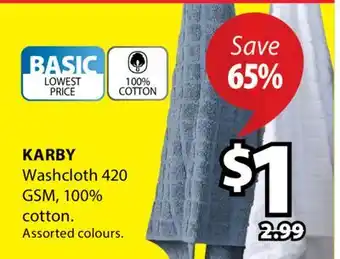 JYSK KARBY Washcloth offer