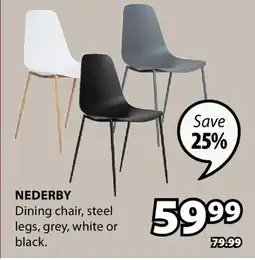 JYSK NEDERBY Dining chair, steel offer