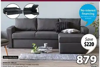 JYSK MARSLEV / DELLA Sectional sofa bed with storage offer