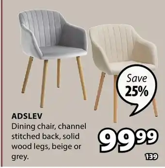 JYSK ADSLEV Dining chair offer