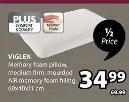 JYSK VIGLEN Memory foam pillow offer