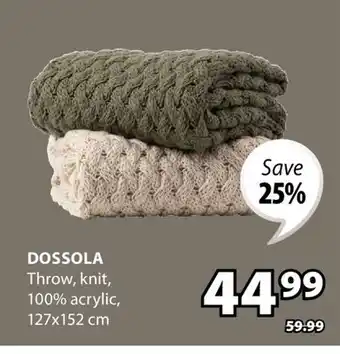 JYSK DOSSOLA Throw offer