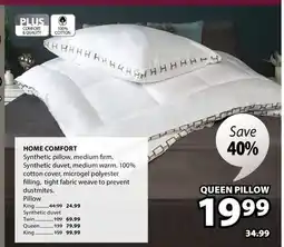 JYSK Home Comfort Synthetic pillow, medium firm offer