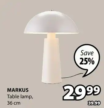 JYSK MARKUS Table lamp offer