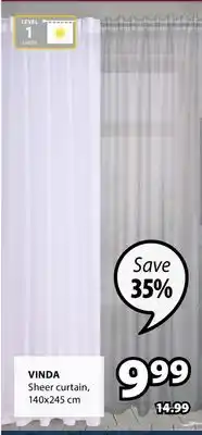 JYSK VINDA Sheer curtain offer