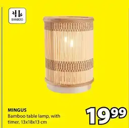 JYSK MINGUS Bamboo table lamp offer