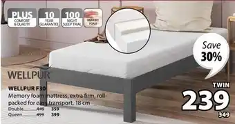 JYSK WELLPUR Memory foam mattress offer