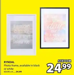 JYSK RYNDAL Photo frame, available in black or white offer