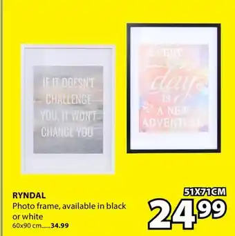 JYSK RYNDAL Photo frame, available in black or white offer