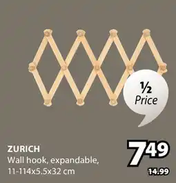 JYSK ZURICH Wall hook expandable offer